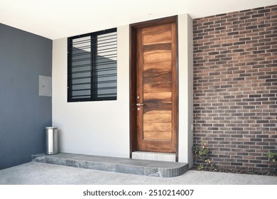 The front of a house - Door and window