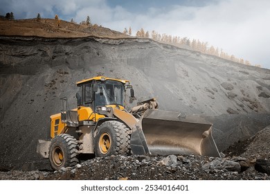 front loader earth mover at work