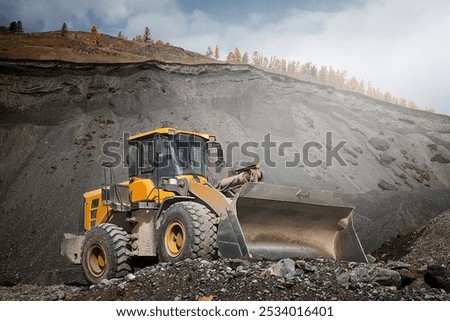 front loader earth mover at work