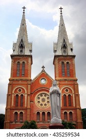 Front Of Notre Dame Cathedral In Ho Chi Minh City, Vietnam