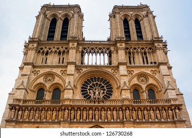 Front Of Notre Dame. Paris City