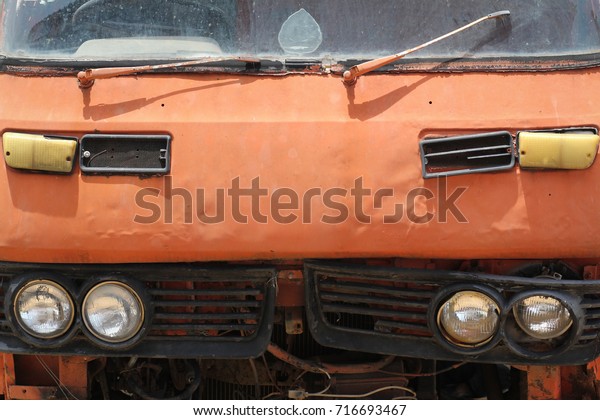 Front of old truck\
wreck