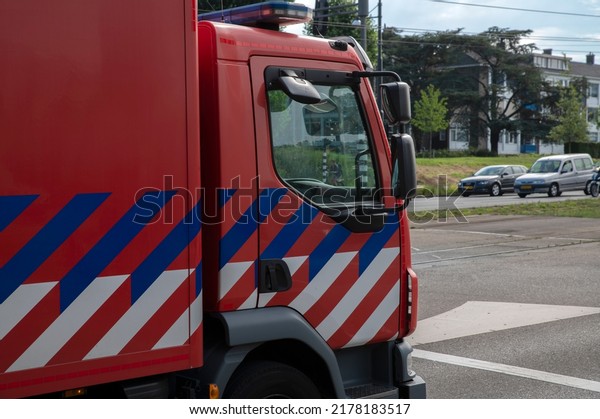 Front Part Fire Department Truck At Diemen The\
Netherlands 13-7-2022