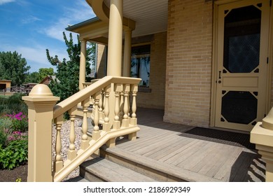 Front Porch On A Old Farm House