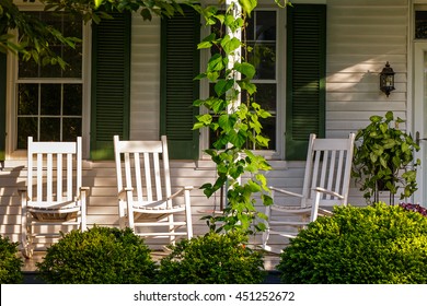 Front Porch With Rocking Chairs