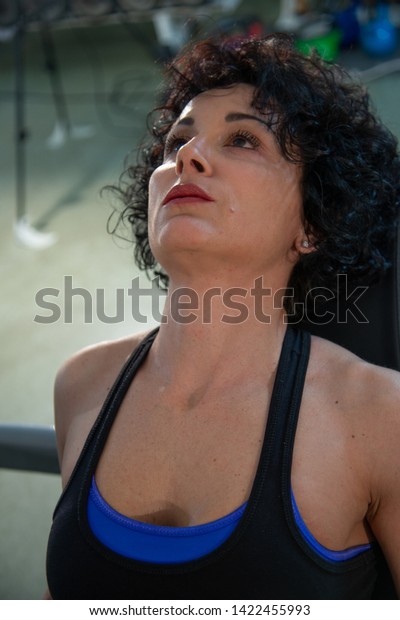 Front Portraits Short Hair Brunette Woman Stock Photo Edit Now