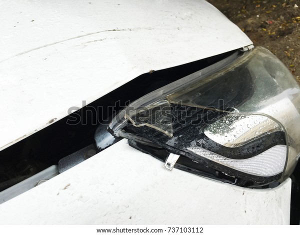 front right bumper and bonnet is damaged by an\
accident of a white car