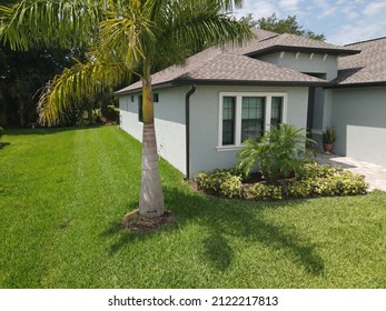 Front Right Corner Of A Beautiful Home In Rotonda West Florida 33947 USA January 2nd 2022. 