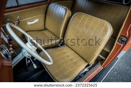Front seats inside of a car