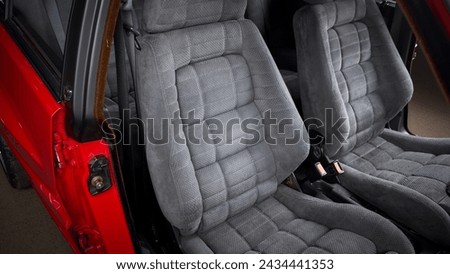 Front seats inside of a car