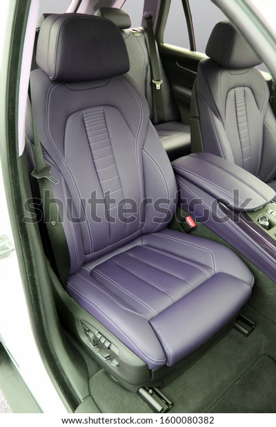 Front seats of a modern\
passenger car