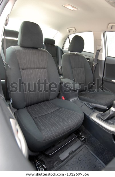 Front seats of a modern\
passinger car