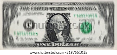 front side of 1 dollar Banknote for design purpose