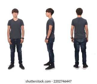 Front Side Back View Same Teenage Stock Photo 2202746447 | Shutterstock