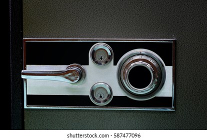 Front side of old style safe box