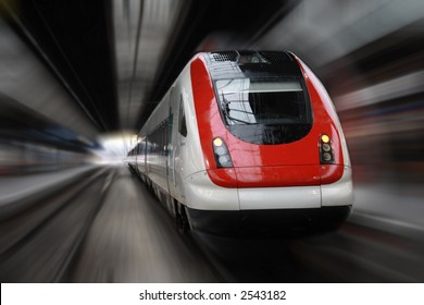 Front Side Train With Blur Effect