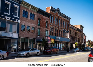 Front Street In Port Jervis, NY On Friday, October 16th, 2020. 