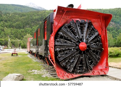 Front Of A Train With Snow Plow