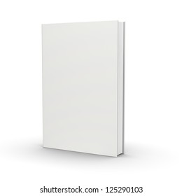 front view of blank book  on white background