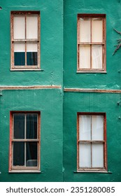Front view of building window