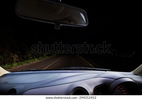 Front view car at night ,\
use as a background or for product presentation\
related\
Images.\
