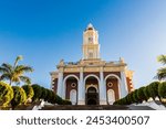 A front view of the church El Carmen, in Santa Ana, El Salvador, Central America