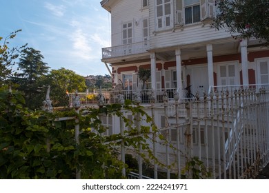 Front View Of Danasi Kadıyoran Mansion In Big Island Known As Buyukada, Mansion Of Princes Islands, Danasi Kadıyoran Köşkü In Turkish, Made By Nikola Nikolaidis: Büyükada, Istanbul, Turkey - 10.10.22