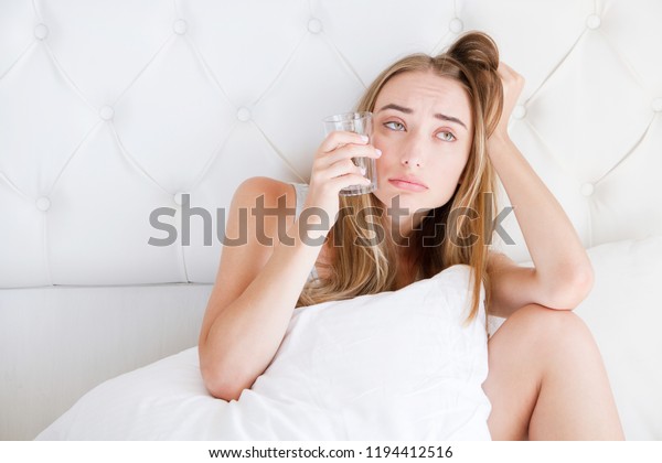 Front View Girl Tousled Hair Hold Stock Photo Edit Now 1194412516