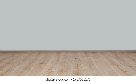 Front view insulated wall and wooden parquet floor. - Shutterstock ID 1937535172