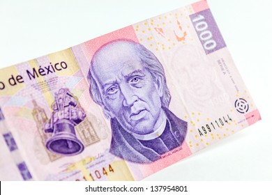 Front View Of A Mexican 1000 Pesos Bill