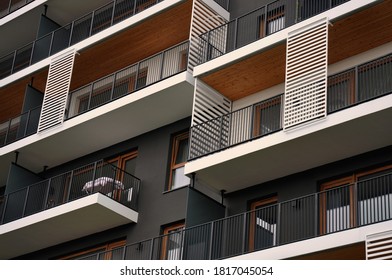 Front View Of The New Tenement House, View Of The Balconies