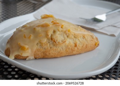 Front View Of Orange Scone, With Copy Space