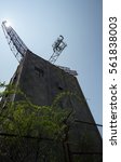 Front view of the radar tower at Camp Hero or Montauk Air Force Station (Decommissioned).