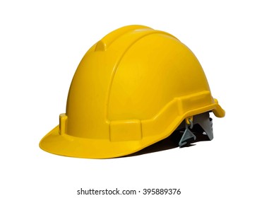 Front view Safety Engineer Helmet ,Isolated with White background