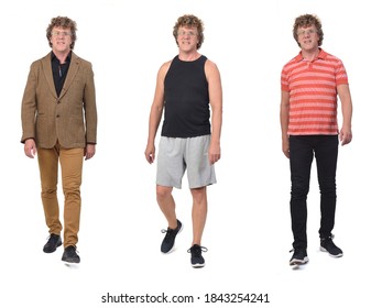 Front View Of The Same Man With Different Outfits