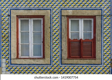 Front View Shot of Window with unique and traditional ceramic wall tiles.