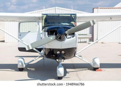 Front View Of A Small Plane In Turkey