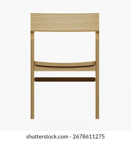 Front view of a solid white ash arm chair, 55 x 58 x 84 cm, crafted for durability with a clean and timeless appeal.