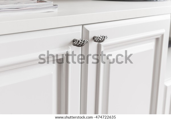 Front View White Wooden Chest Drawers Stock Photo Edit Now 474722635