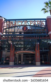 Front View Of Willie Mays Gate At Oracle Park, Home Of The San Francisco Giants Baseball Team. San Francisco, CA. February 2, 2020.