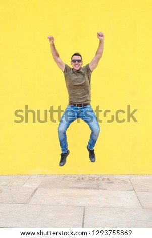 Similar – Mann mit Sonnenbrille und Posing