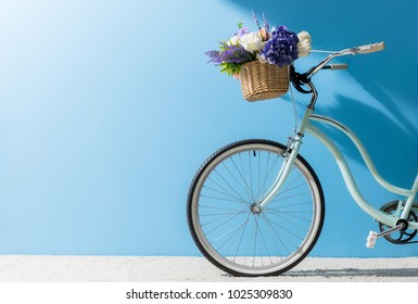 bicycle with flower basket