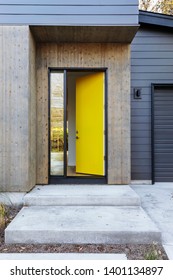 Front Yellow Door That Is Open