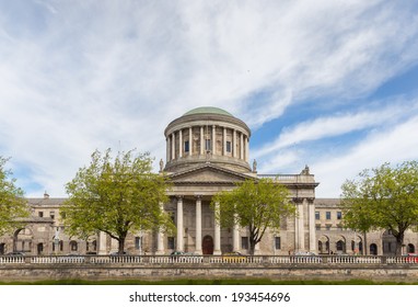 Frontal view of Four Courts In Dublin city centre
