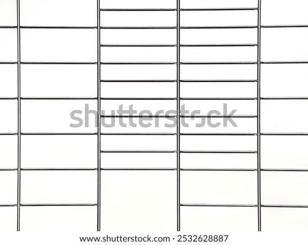 Frontal view of parcel locker machine with multiple white doors, delivery system, postal box doors for automated self-service collection, logistic infrastructure concept e-commerce package delivery