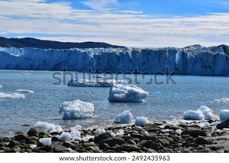 Frontview of the rapidly declining glacier of Ilimanaq
