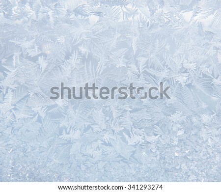 Frost pattern on the window