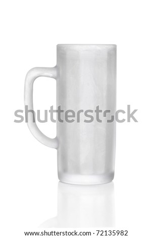frosted beer glass, half litre measurement