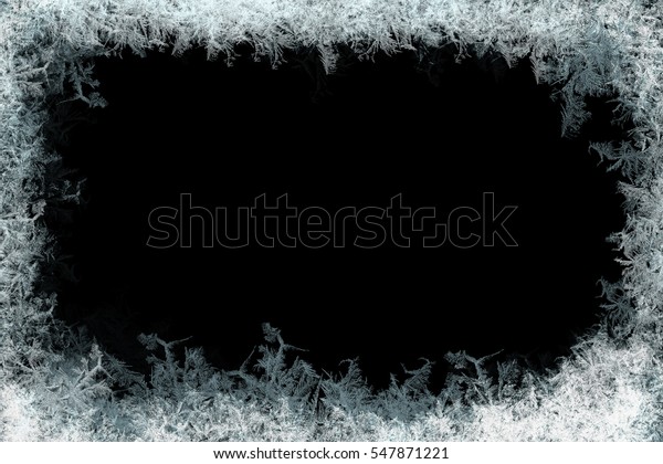 Frostwork Decorative Ice Crystals On Window Stock Photo (Edit Now 