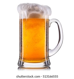 Frosty Glass Unfiltered Beer Isolated On Stock Photo 513166555 ...